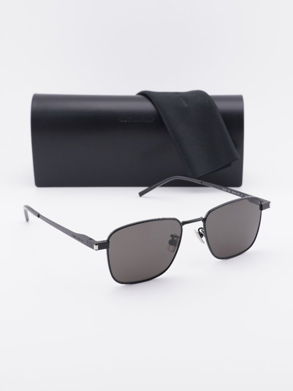 Saint Laurent SL529 001 Square Sunglasses - Black \ Black